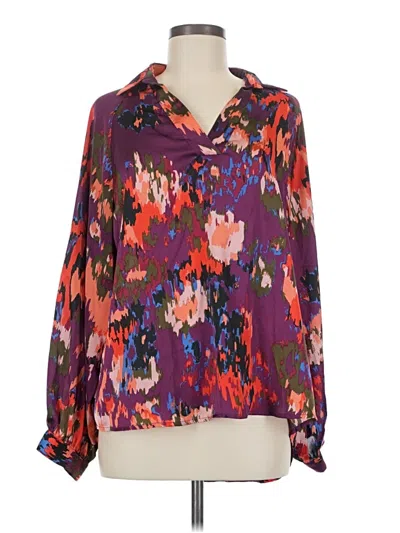 Pre-owned Btfbm Long Sleeve Blouse In Purple