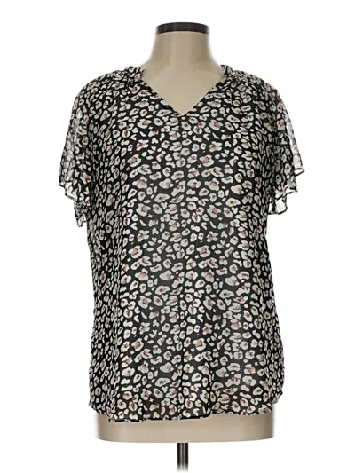 Pre-owned Btfbm Short Sleeve Blouse In Black