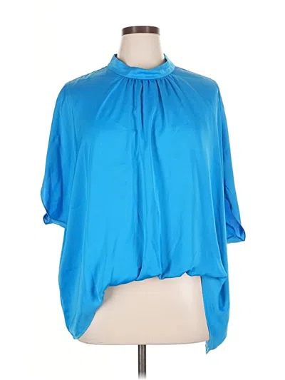 Pre-owned Btfbm Short Sleeve Blouse In Blue
