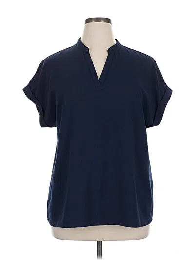 Pre-owned Btfbm Short Sleeve Blouse In Blue