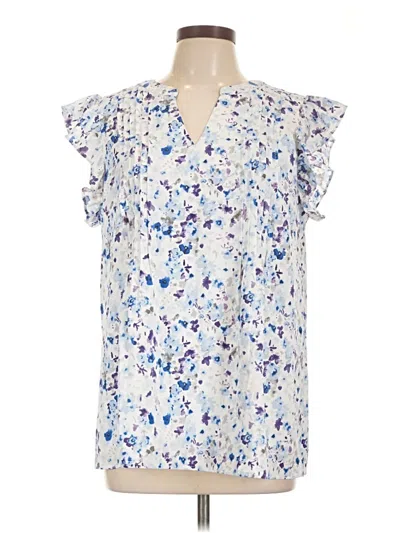 Pre-owned Btfbm Short Sleeve Blouse In Blue