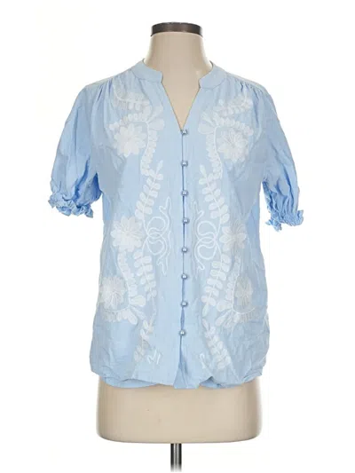 Pre-owned Btfbm Short Sleeve Blouse In Blue
