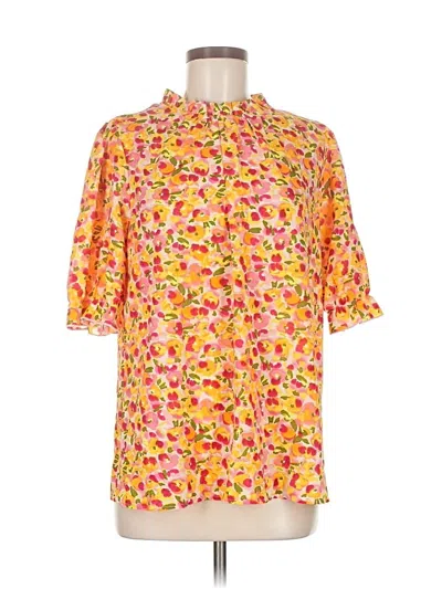 Pre-owned Btfbm Short Sleeve Blouse In Yellow