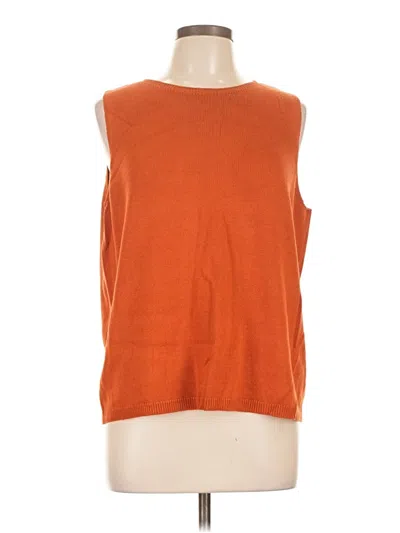 Pre-owned Btfbm Sleeveless Top Orange Boatneck Tops