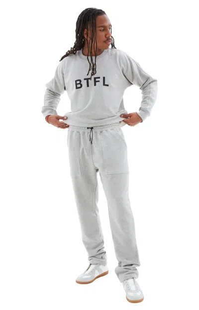 Btfl Cotton Sweatpants In Heather Grey