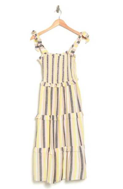Btfl-life Tie Strap Tiered Sundress In Multi