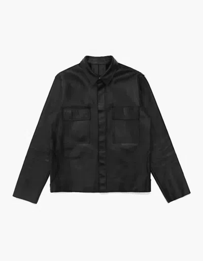 Btfl-life Men's Leather Deck Jacket In Black