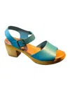 Btu By Bertuchi Women's Tacey Wooden Platform Sandal In Turquoise In Blue