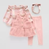 Btween Baby Girls 3-pc. Legging Set In Pink
