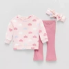 Btween Baby Girls 3-pc. Legging Set In Pink