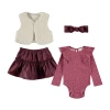 Btween Baby Girls 4-pc. Skirt Set In Pink