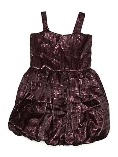 Pre-owned Btween Kids' Dress In Burgundy