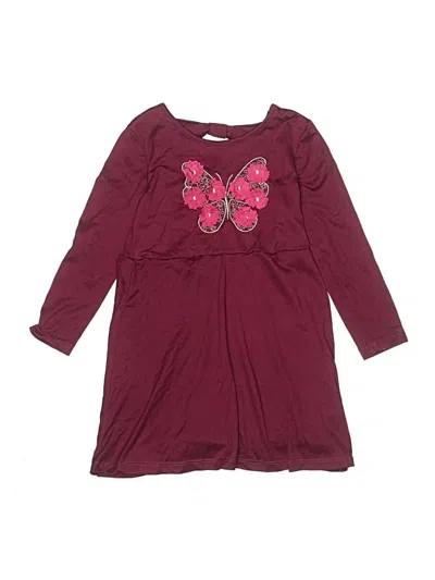 Pre-owned Btween Kids' Dress In Burgundy