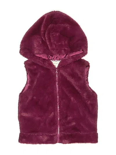 Pre-owned Btween Kids' Faux Fur Vest In Pink