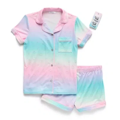 Btween Little & Big Kid Girls Short Sleeve 2-pc. Pajama Set In Multi