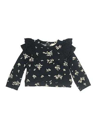 Pre-owned Btween Kids' Long Sleeve Blouse In Black