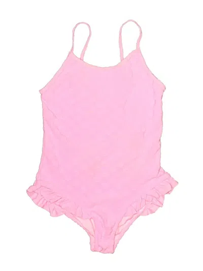 Pre-owned Btween Kids' One Piece Swimsuit In Pink