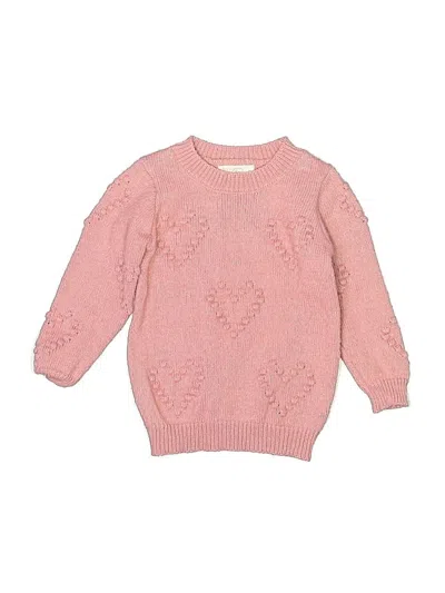 Pre-owned Btween Kids' Pullover Sweater In Pink
