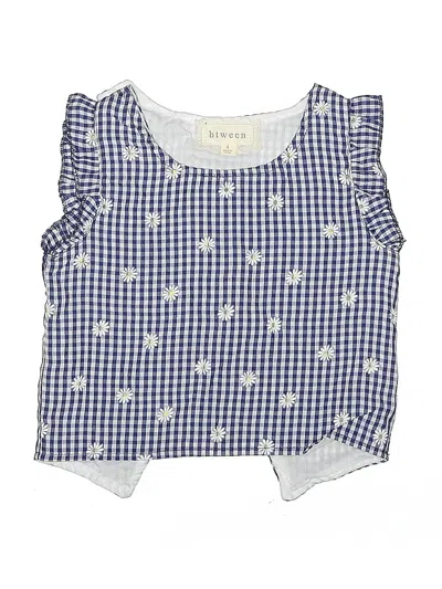 Pre-owned Btween Kids' Short Sleeve Blouse In Blue