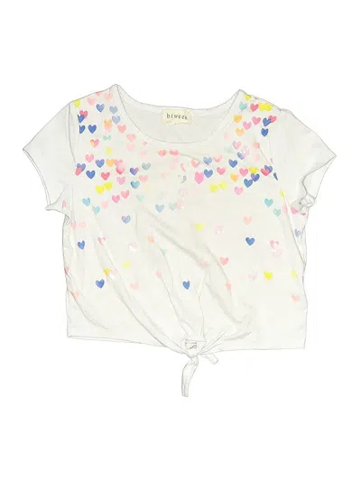 Pre-owned Btween Kids' Short Sleeve T-shirt In White