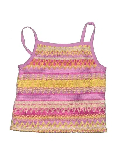 Pre-owned Btween Kids' Sleeveless Top Pink Halter Neckline Tops