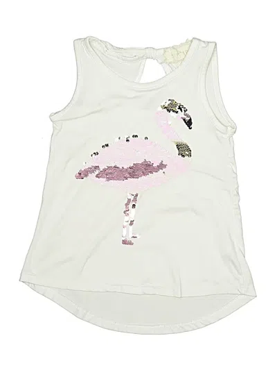 Pre-owned Btween Kids' Sleeveless Top White Scoop Neck Tops