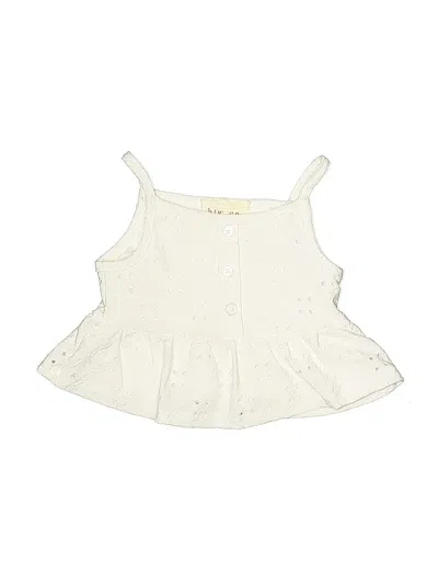 Pre-owned Btween Kids' Tank Top White Ruffles Neckline Tops