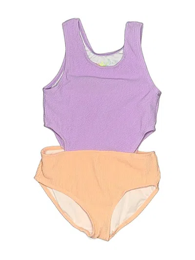 Pre-owned Btween Kids' Two Piece Swimsuit In Purple