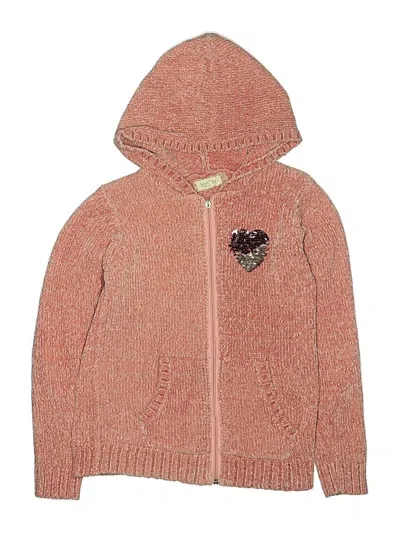 Pre-owned Btween Kids' Zip Up Hoodie In Pink
