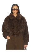 Bubish Hailey Faux Fur Bomber In Brown