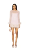 Bubish Harlow Sheer Mini Dress In Blush