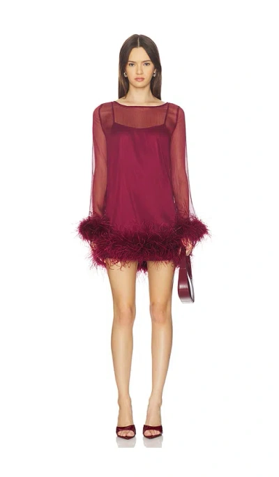Bubish Harlow Sheer Mini Dress In Red