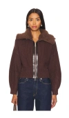 Bubish Ruby Knit Cardigan In 巧克力色