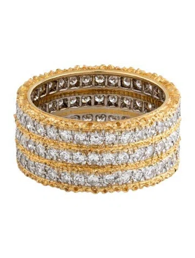 Pre-owned Buccellati 18k 1.42ctw Diamond Eternity Band In Multicolor