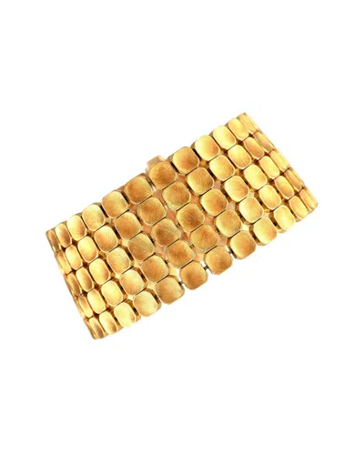 Buccellati Vintage 18k Yellow Gold Five-row Tile Bracelet Bu03-021524