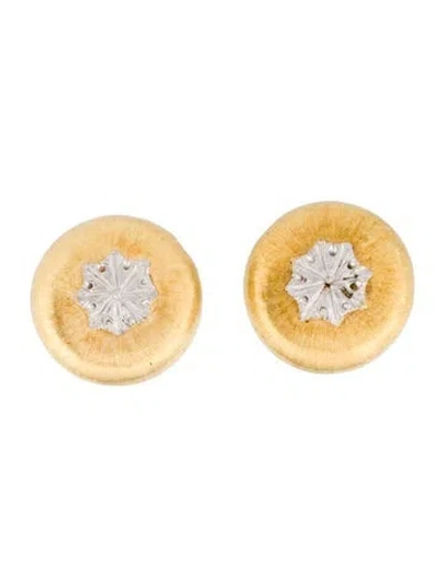 Pre-owned Buccellati 18k Button Earrings In Multi