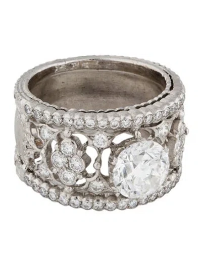Pre-owned Buccellati 18k Diamond 'carlotta' Engagement Ring In Multi