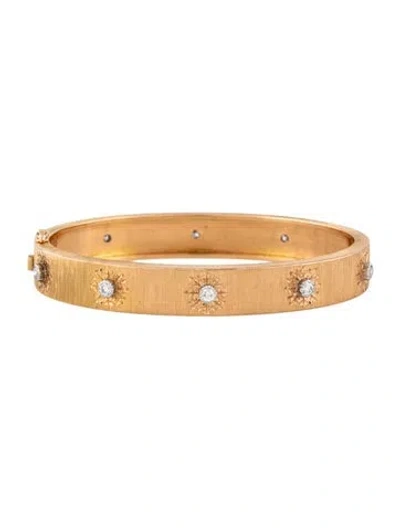 Pre-owned Buccellati 18k Diamond Macri Classica Bracelet, 6" In Multicolor