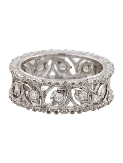 Pre-owned Buccellati 18k Diamond Ramage Eternelle Ring In Multi