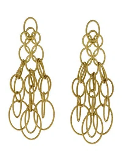 Pre-owned Buccellati 18k Hawaii Pendant Chandelier Earrings In Multi