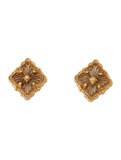 Pre-owned Buccellati 18k Mother Of Pearl Opera Tulle Stud Earrings In Multicolor