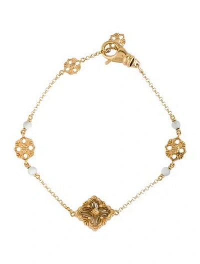 Pre-owned Buccellati 18k Mother-of-pearl Opera Tulle Bracelet, 6.75" In Multicolor