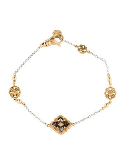 Pre-owned Buccellati 18k Opera Tulle Raggiera Station Bracelet, 7.25" In Multi