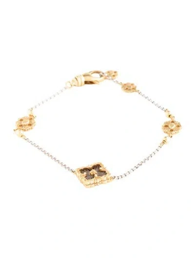Pre-owned Buccellati 18k Opera Tulle Raggiera Station Bracelet, 7.5" In Multi