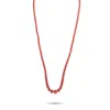 Buccellati 18k White And Yellow Gold Coral Necklace Bu06-112525 In Red