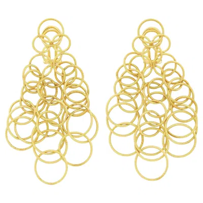 Pre-owned Buccellati 18k Yellow Gold  "hawaii" Link Earrings