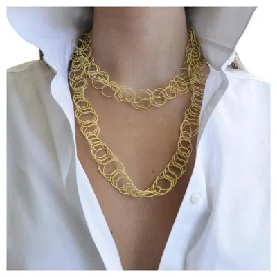 Pre-owned Buccellati 18kt Yellow Gold Hawaii Necklace, Modern Design, 80cm