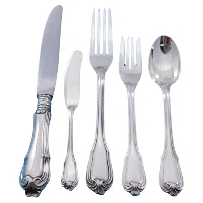 Pre-owned Buccellati Borgia By  Italy Sterling Silver Flatware Set Service 35 Pcs Dinner