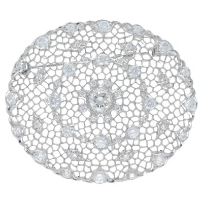 Pre-owned Buccellati Brooch/pendent 18k White Gold