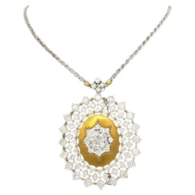 Pre-owned Buccellati Diamond 18k Yellow Necklace